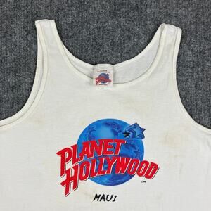Planet Hollywood Tank Top Mens Size XL White Maui Graphic Sleeveless